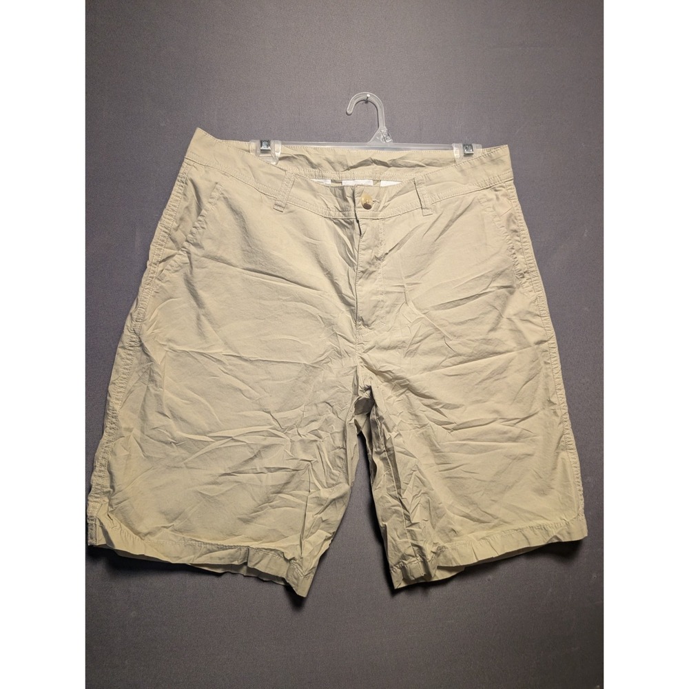 Columbia Sportswear Chino Shorts Mens 32x10 Beige Slash Pockets Summer Outdoor